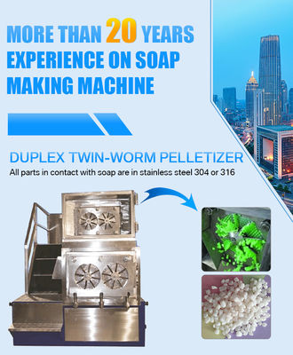 Twin-Worm Pelletizer Soap Noodle Making Machine For Customized Soap Manufacturing